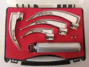 LARYNGOSCOPE Welch Allyn Mac SET OF 4 BLADES AND ONE HANDLE EMT ANESTHESIA