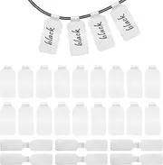 30 Pieces Self-Adhesive Writable Nylon Wire Labels, Reusable White Cable Tags Waterproof White Wire Cables Tags for Electronics Computers Cable Management