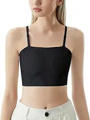 [FEOYA] Lesbian Soft Sport Bra Chest Binder Short Corset Tank Tops Breathable Underwear Mesh Corset Stretchy Flat Compression Bra Chest Binder Vest for Tomboy
