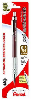 Pentel Graphgear 500 0.3mm Brown Automatic Drafting Pencil New In Pack PG523Bp