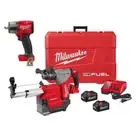 Milwaukee SDS-Plus Rotary Hammer/Dust Extractor Kit 18V Li-Ion w/ Impact Wrench