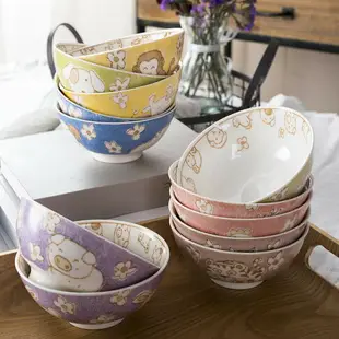 景德鎮卡通碗12十二生肖碗釉下彩創意陶瓷碗米飯碗日式餐具家用