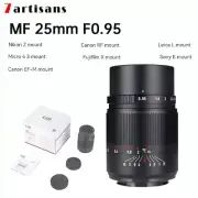 7artisans 25mm F0.95 APS-C Portrait Lens For Sony E/M43/Z/EOS-M/FX/RF/L Mount