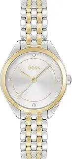 [Hugo Boss] Mae Two Tone Stainless Steel Silver White Dial Women's Watch