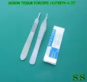 ADSON TISSUE FORCEPS 1X2TEETH 4.75" + SCALPEL HANDLE #3 + 5 SURGICAL BLADES #11