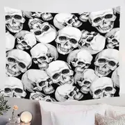 Scary Human Skulls Tapestry