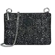 Crossbody Clutch Purse for Women, Glitter Evening Bag, Sequin Wedding Black