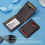 Minimalist Slim Wallet for Men with Money Clip Blocking Front Pocket Mens Wallet