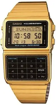 Casio Men's DATABANK Digital Watch with Stainless Steel Strap