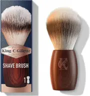 [King C gillette] King C. Gillette Shaving Brush With Soft Fibers And Wooden Handle