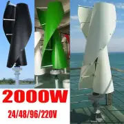 2000W Vertical Helix Wind Turbine Generator 48V 96V 220V Wind Power Turbine Kits