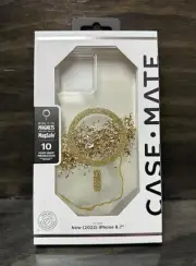 NEW Case-Mate Karat Marble Gold Magnetic Case iPhone 14 Plus (6.7") Small Cam