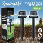 4Pcs Garden Snake Repeller Multi Pulse Ultrasonic Solar Powered Pest Repellent