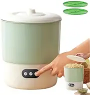 Smart Bean Sprout Machine, Bean Sprouter Growing Machine with 2 Layer Large Capacity, 3 Different Seasons Modes, 360°Sprinkling, Sprouting Kit for Radish, Wheatgrass, Barley