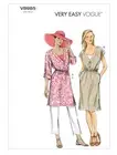 VOGUE SEWING PATTERN 8985 MISSES 4-14 EASY LOOSE FIT PULLOVER DRESS/TUNIC, PANTS
