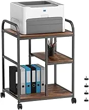 KDSOM Printer Stand with Adjustable Storage Shelves Mobile Printer Table for Living Room,Home Office, Bedroom