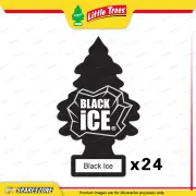 24 x Little Trees Big Tree Black Ice Extra Strength Air Freshener - Car Truck