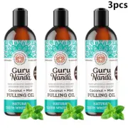 3x GuruNanda Oil Pulling Mouthwash with Coconut & Peppermint Oils & Tongue