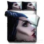 v5445 Bed Sheets Maleficent Cover Bedding Set 3PCS Duvet Cover Pillowcase Comforter Cover Bed Sheets IU5445