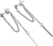 [Generic] Korean Of Jewelry Earrings Tassel Fashion Retro Long Earrings Chain Metal Texture Earrings Stud Earrings Durable processing