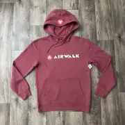 Airwalk Maroon White Logo Pullover Hoodie Mens Size L