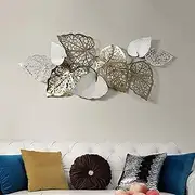 Ginkgo Leaf Metal Wall Art Metal Wall Decoration, Home Living Room Porch Decoration Pendant Three-Dimensional Hanging