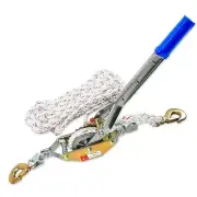 3/4 Ton Rope Puller with 20ft of 0.6in Diameter Rope Come Along Winch 2 Hooks...