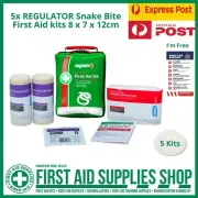 5x Premium Snake Bite First Aid Kits (8 x 7 x 12cm) - First Aid Supplies