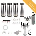 4 x Brand New Ball Lock Keg System Font Tower Kegerator Co2 Regulator Drip Tray