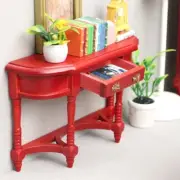 AirAds Dollhouse Furniture 1:12 miniature walk in table Entry Table Red