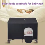 Adjustable Crib Canopy Cover Foldable Cradle Netting Blackout Tent Sun xigSD