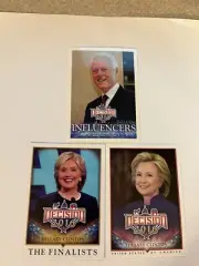 Decision 2016 Political Trading Cards Bill & Hillary Clinton "3-card lot"