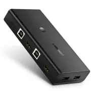 UGREEN HDMI SWITCH BOX 2IN1 (2TO1+USB) KVM