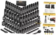 1/2" Drive Impact Socket Set, 72 Piece Standard SAE (5/16"-1-1/4") & Metric