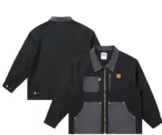 NWT Men's Brooklyn Nets bero Black Washed Full-Zip Chore Coat Size M