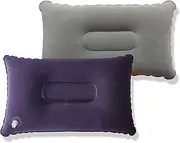 Pack of 2 Inflatable Pillows, Camping, Travel Pillow, Inflatable Camping Pillow for Sleeping, Ultralight Flocking Pillow, Beach Pillow, Inflatable for Outdoor, Travel, Hiking
