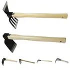 5-Claw Rake with Wooden Handle Mini Hoe and Cultivator Garden Hand Hoe & Tiller