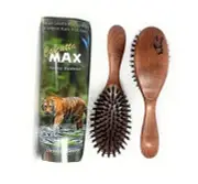 Calcutta Max – 100% Pure Calcutta Extra Stiff Wild Boar Bristle Hair Dark Maple