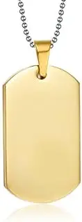 UMtrade Polished Stainless Steel Army Name Dog Tag Pendant Mens Necklace