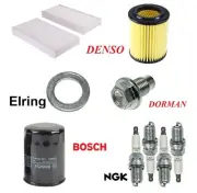 Tune Up Kit Cabin Air Oil Filters Plugs Oil Drain Plug for Acura RSX 2002-2006