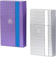 [Lorxilar] 2 Pack Cigarette Case Slim Cigarette Case Holder 20 Cigarettes 100mm Men Women Portable Cigarette Box,One Size,A