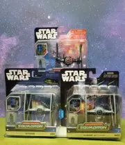STAR WARS MICRO GALAXY SQUADRON BUNDLE OF 3. #0010 #0107 #0033 DISNEY JAZWARES