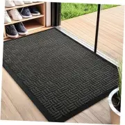 Non-Slip Front Door Mat: Welcome Mats Heavy Duty Waterproof 17"x30" Dark