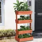 4Tier Vertical Planter Raised Garden Bed Classification Storage Box Flower Stand