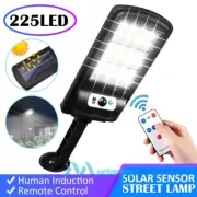 Solar Street Light Wall Lamp 225 LED PIR Sensor Waterproof Outdoor Yard Light US