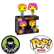Stranger Things 4 - Robin & Steve Blacklight Pop! Vinyl Figure 2-Pack "New"