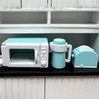 House Mini Kettle Scene Model Dollhouse Microwave Oven Miniature Bread Machine