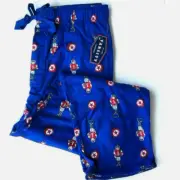 Varsity Pants Mens Medium Football Beer Can Cap Opener Blue All Over Print NWT