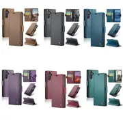 Wear-Resisting PU Leather Magnetic Card Wallet f Samsung Galaxy A55 5G SM-A556E