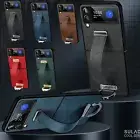For Samsung Galaxy Z Flip5 Flip4/3 Shockproof Ring Holder Wristband Leather Case